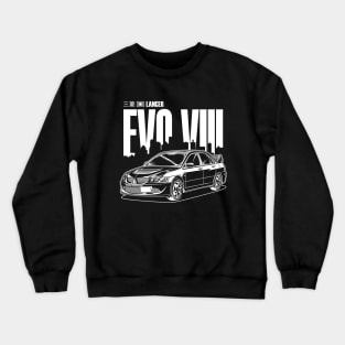 Lancer Evolution VIII - White Print Crewneck Sweatshirt